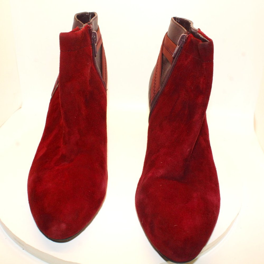 ALFANI Women's Sz 10M Maroon Step N Flex Vandela2 Almond Toe Kitten Heel Booties - Picture 3 of 10